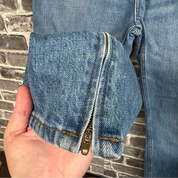 RE/DONE Super High Drainpipe Atomic Denim Jeans ankle zipper straight leg - Picture 8 of 12